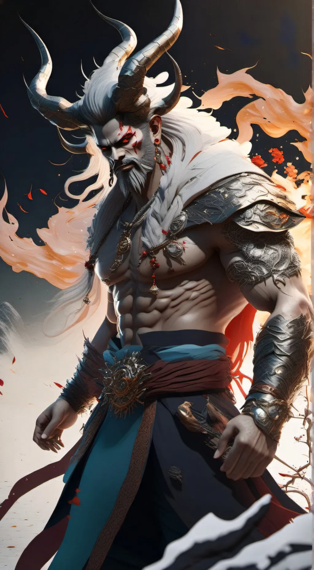 ai character: demon god background