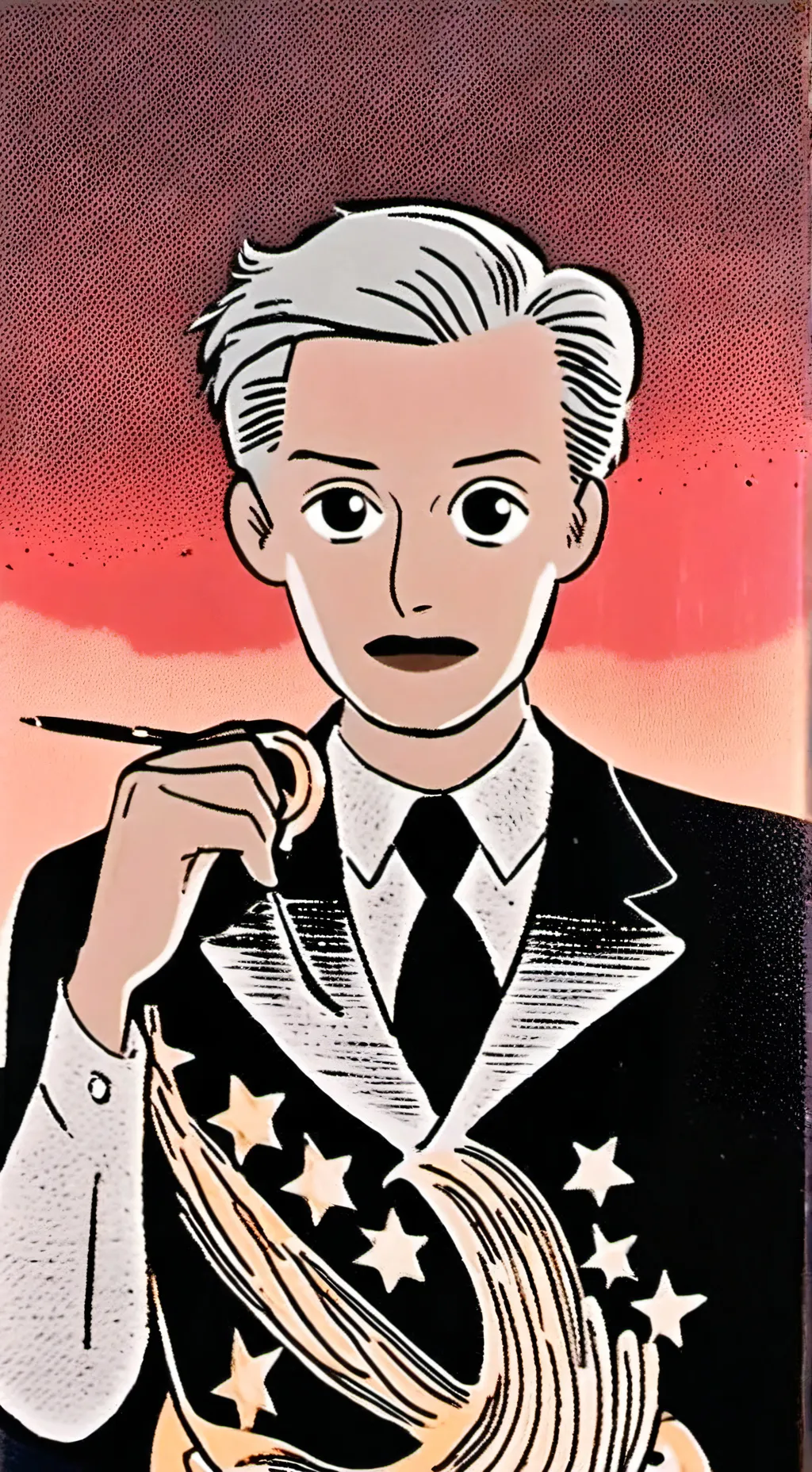 ai character: Gray background