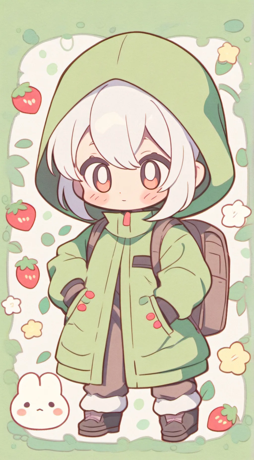 ai character: |smiling critters| background