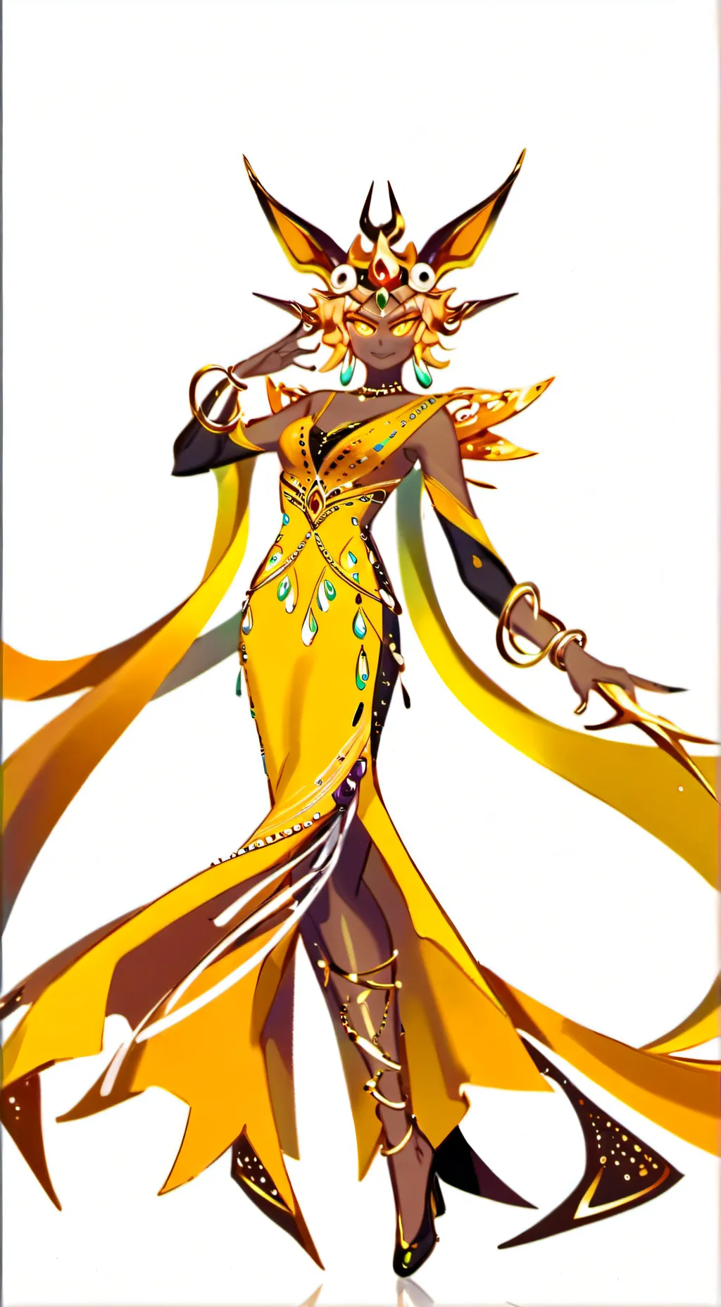 ai character: miss golden cheese background