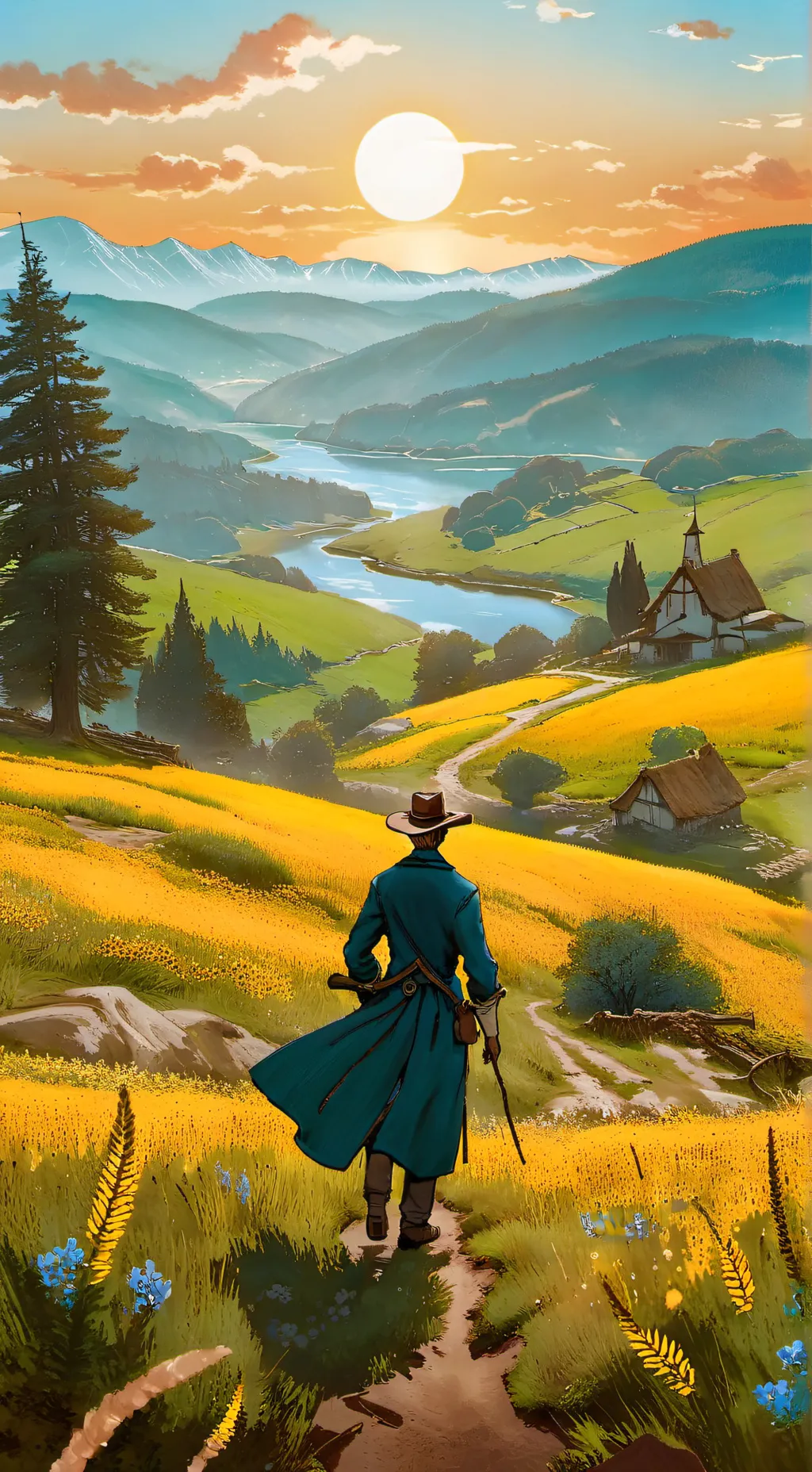 ai character: National Tressure  background