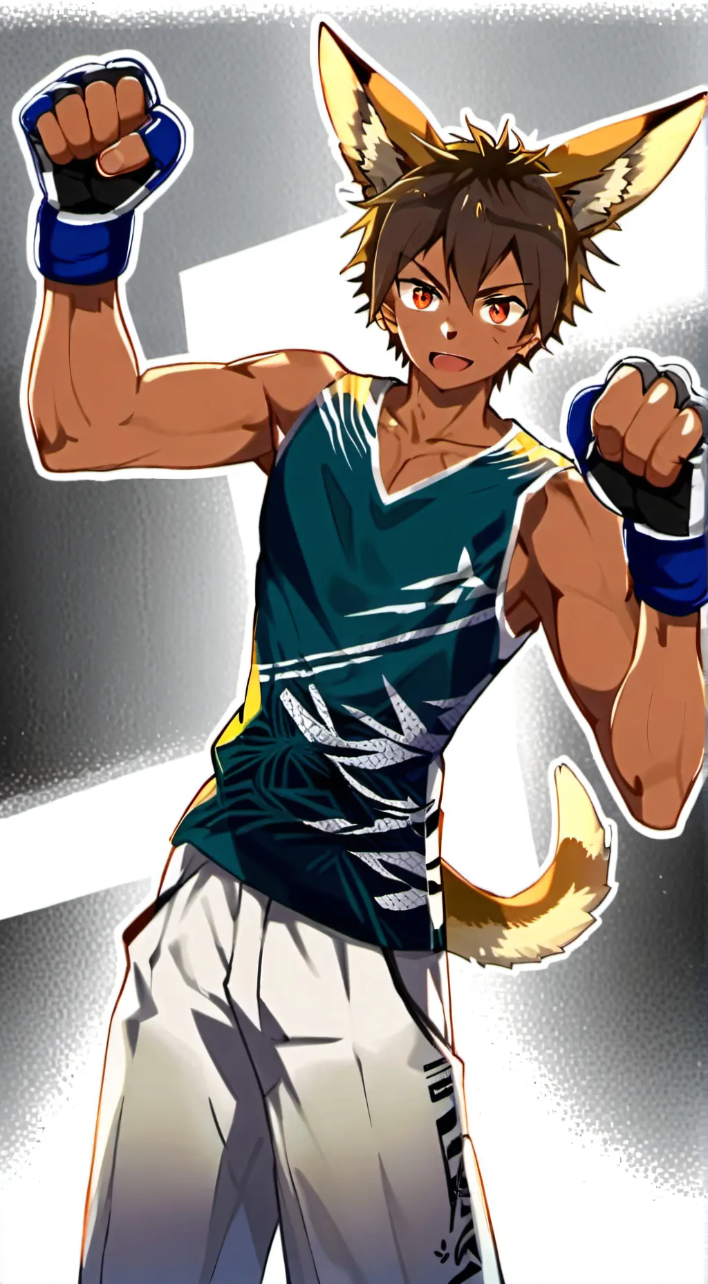 ai character: Kangaroo Furry background