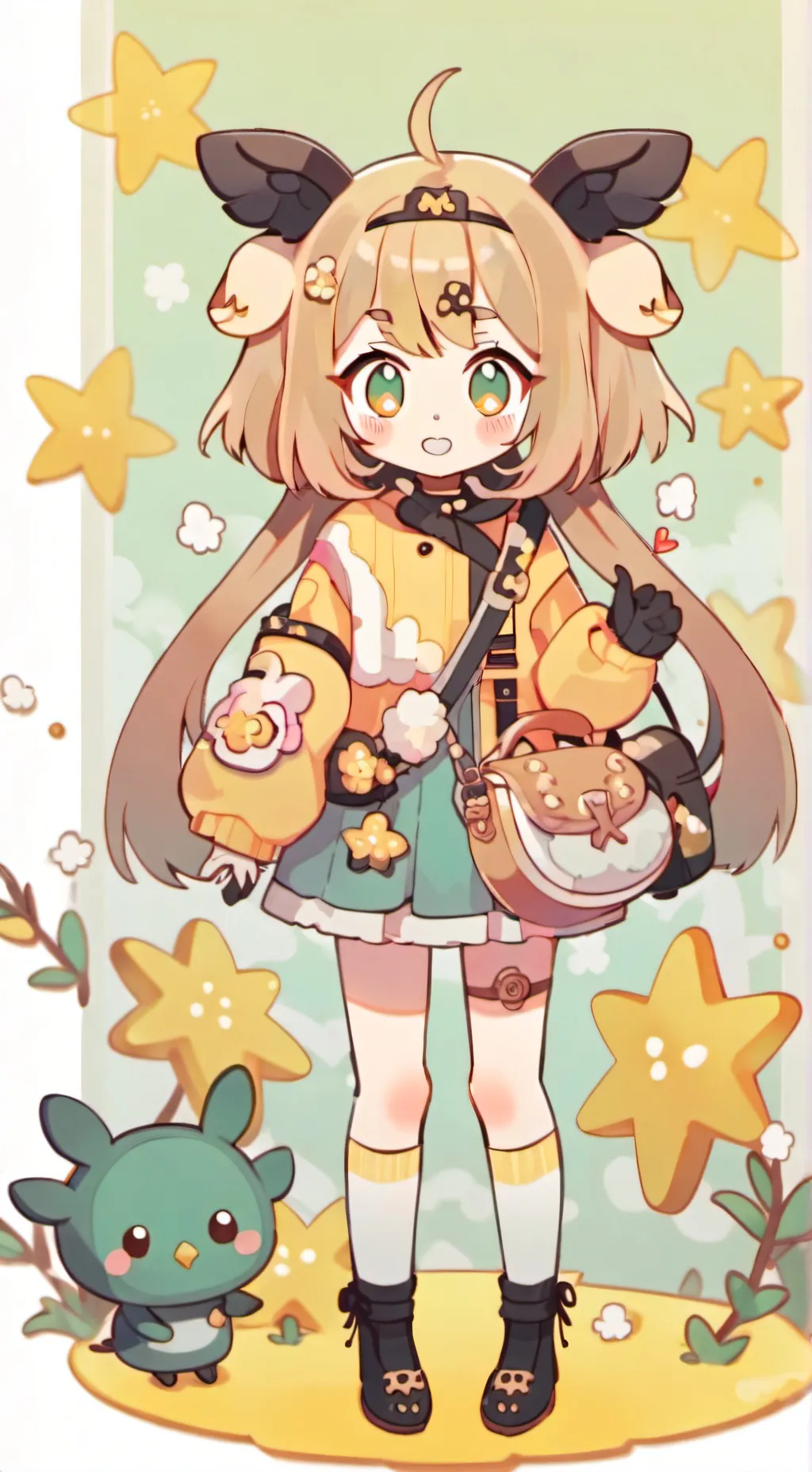 ai character: Mia💔🩷🎀❤️🩵🍀 background