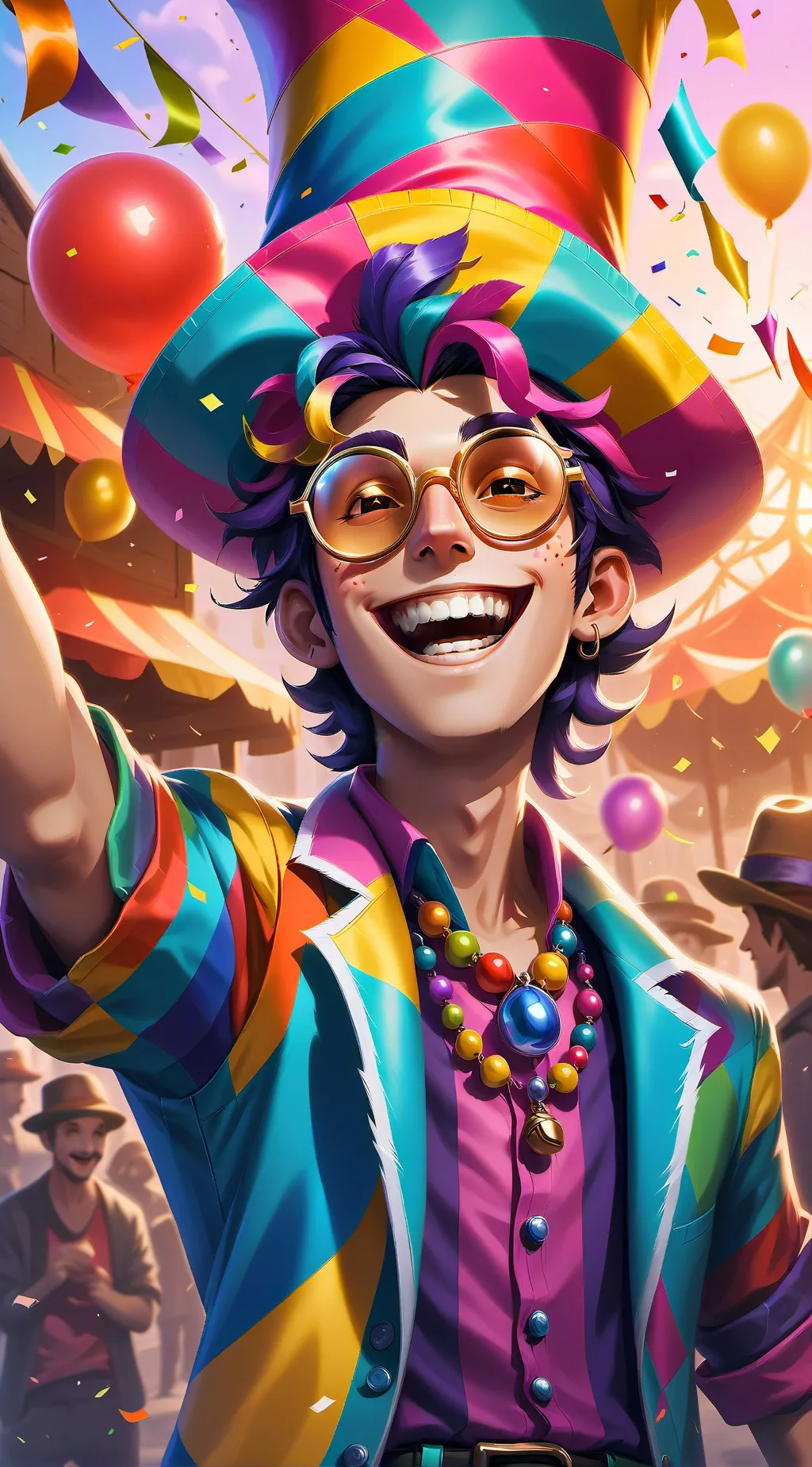 ai character: Divertido background