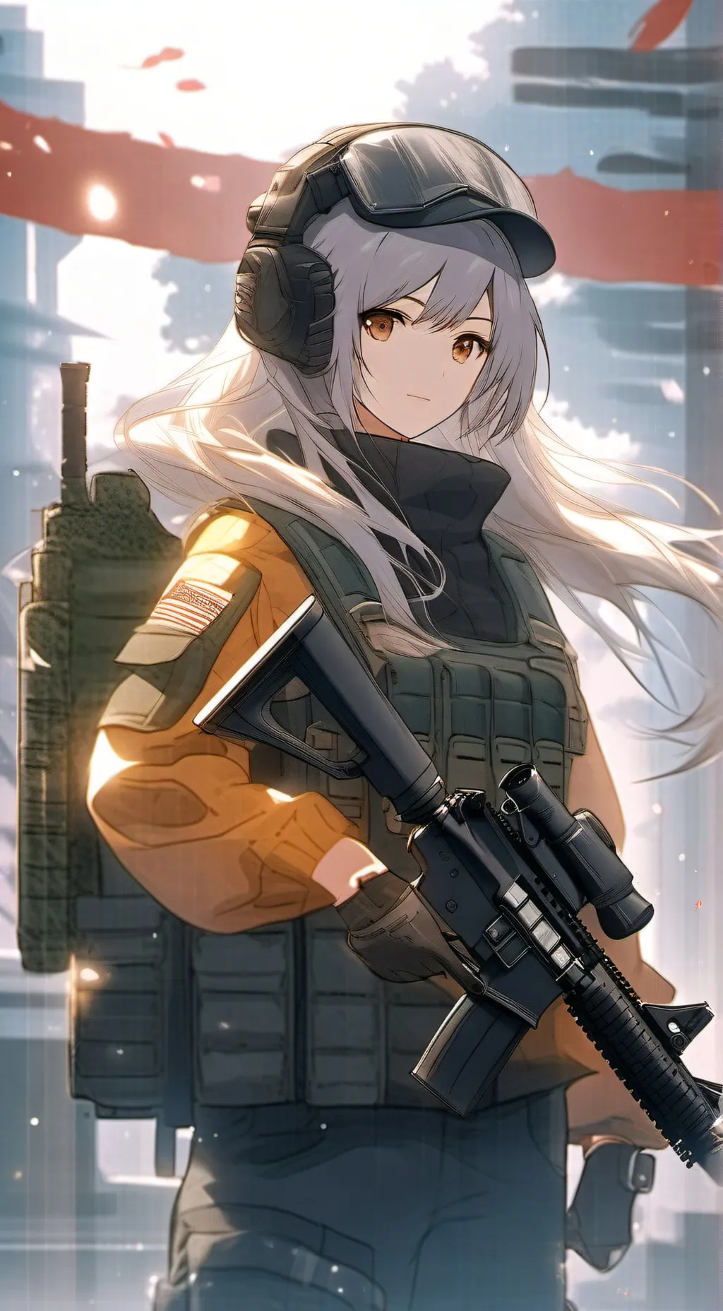 ai character: Sakura background