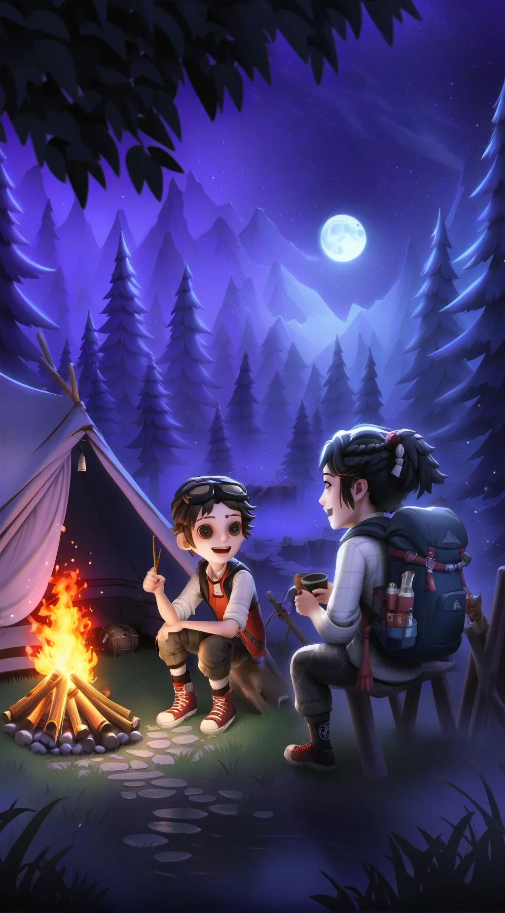 ai character: Countryballs Camp background