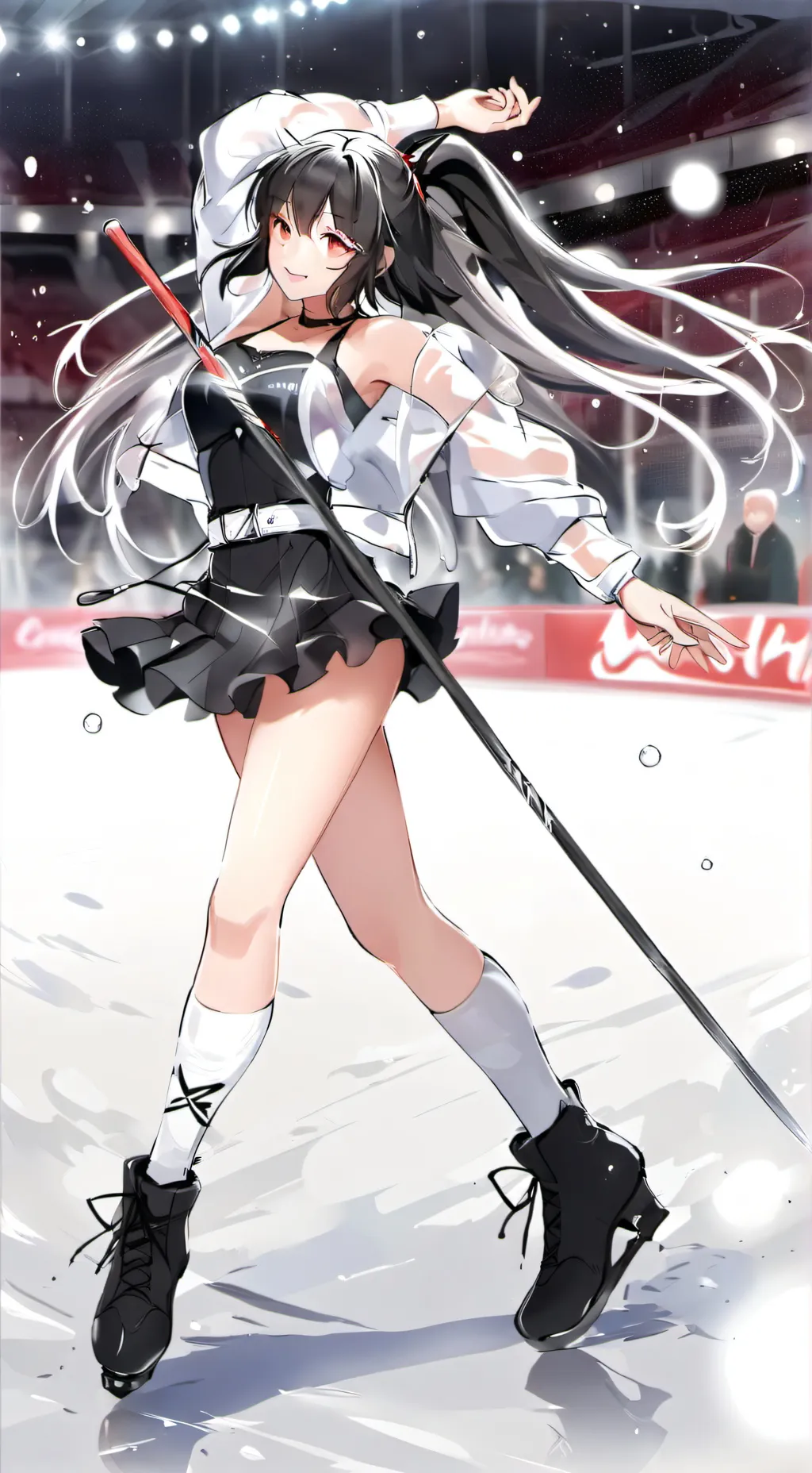 ai character: mha figure skater  background