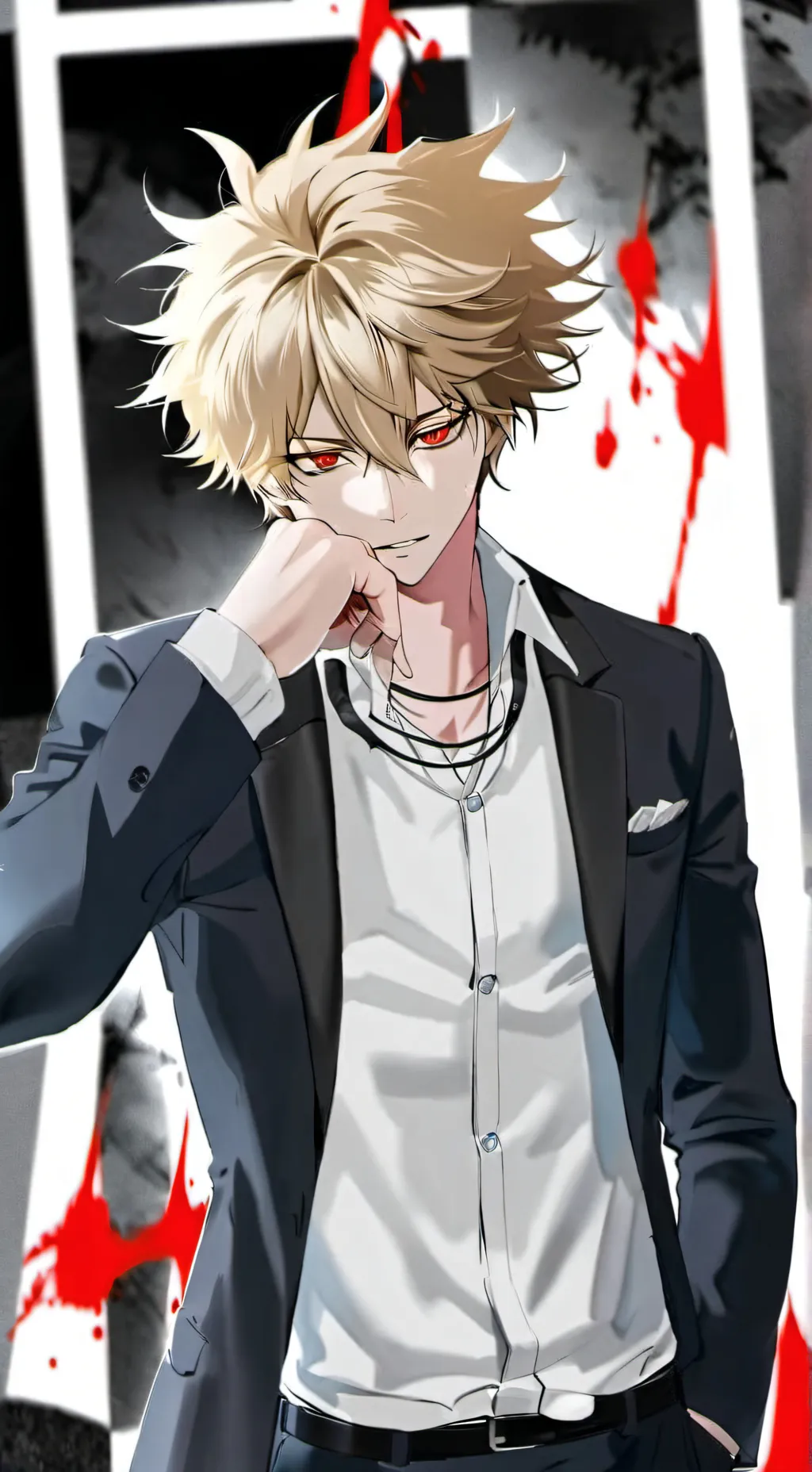 ai character: katsuki bakugo  background