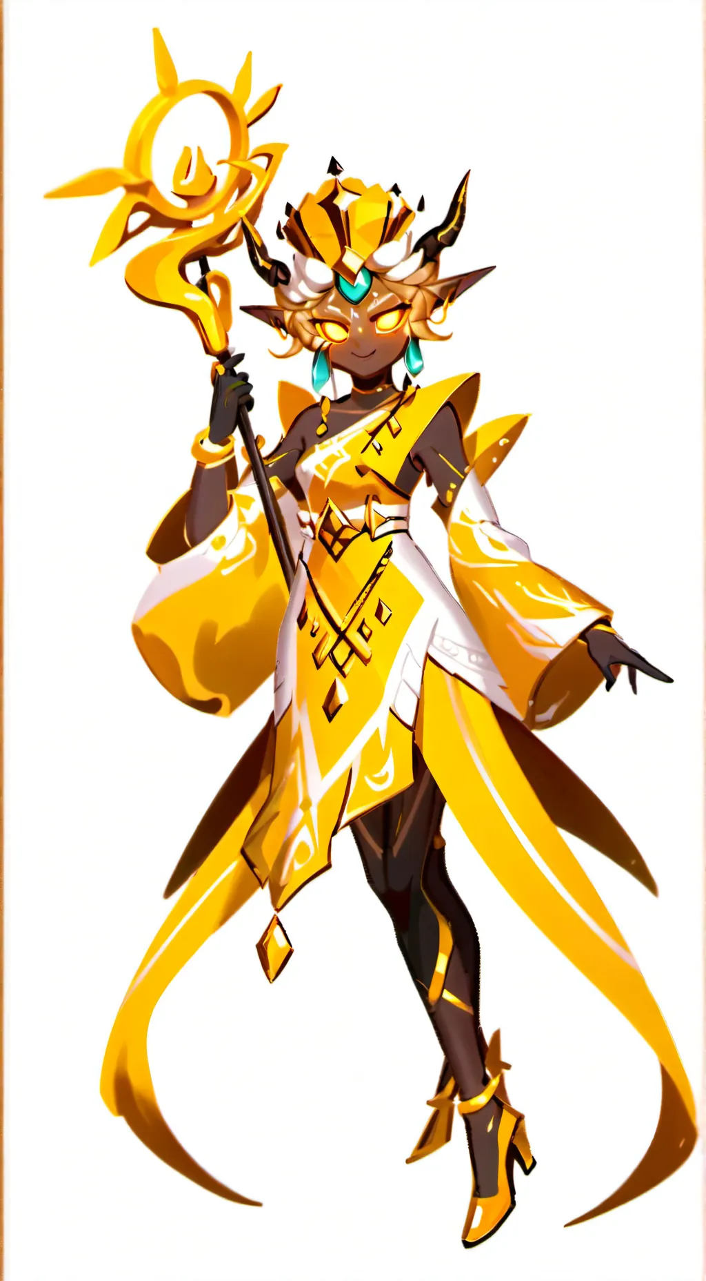 ai character: miss golden cheese background