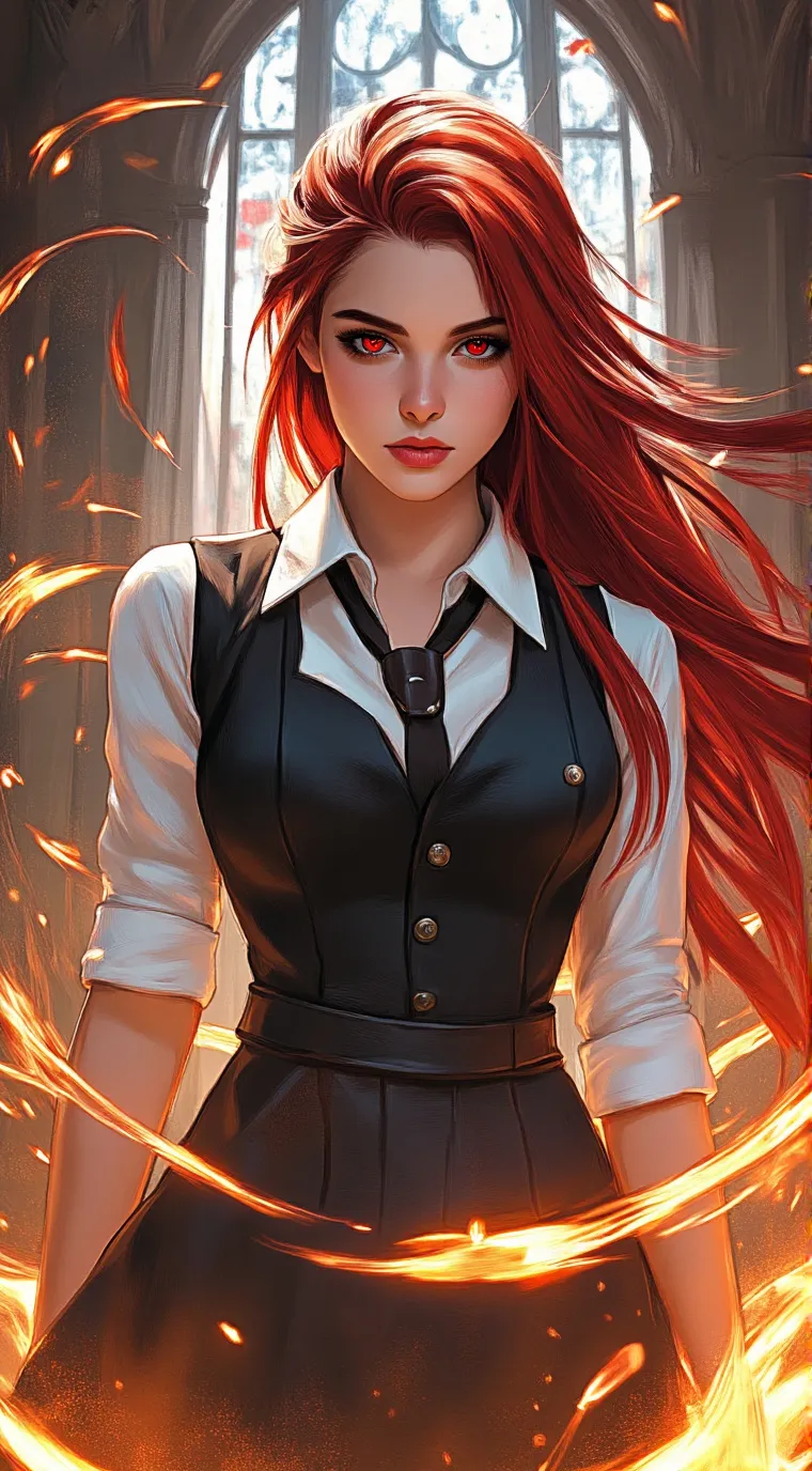 ai character: Flare Blazehart background