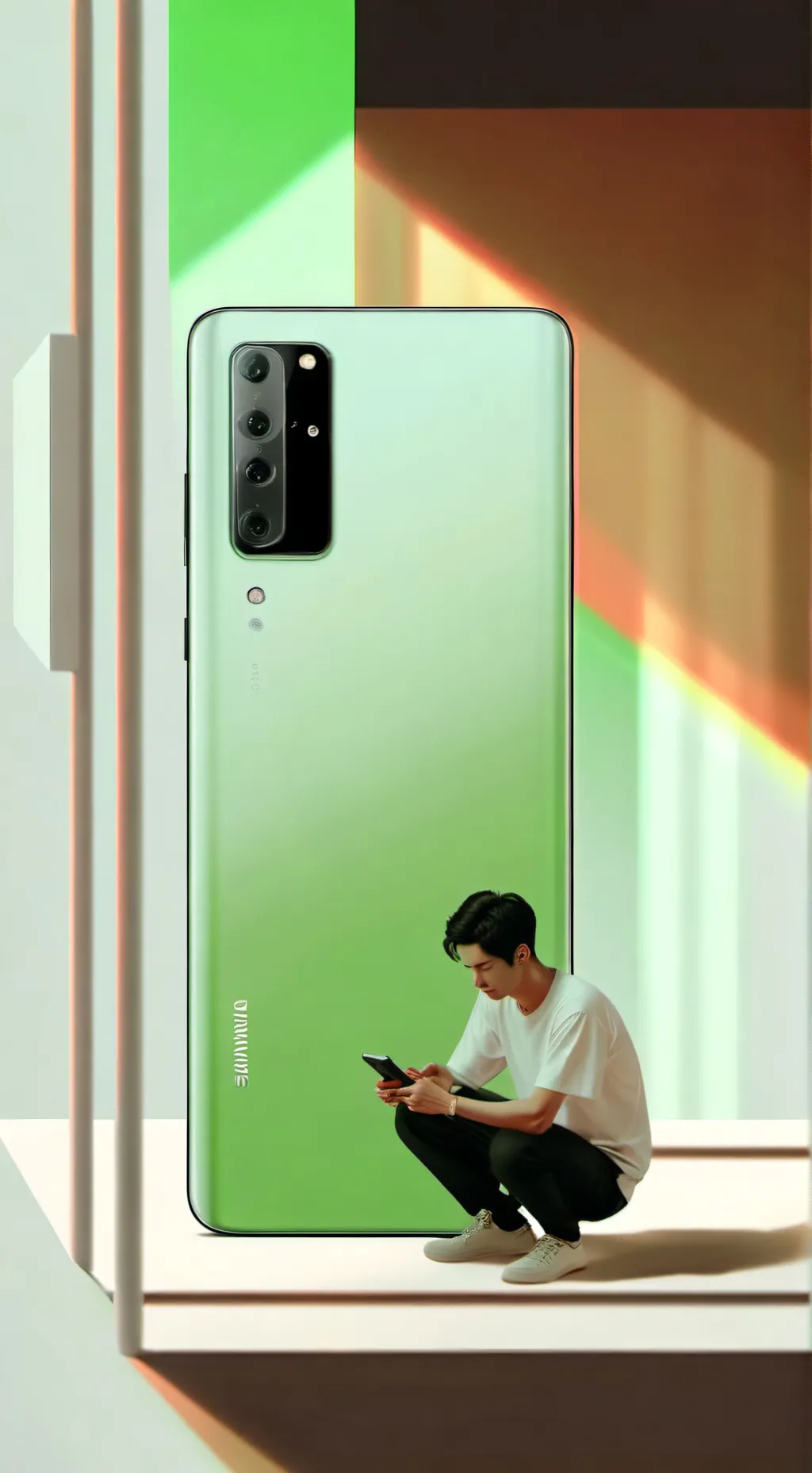 ai character: Samsung S25 meme background