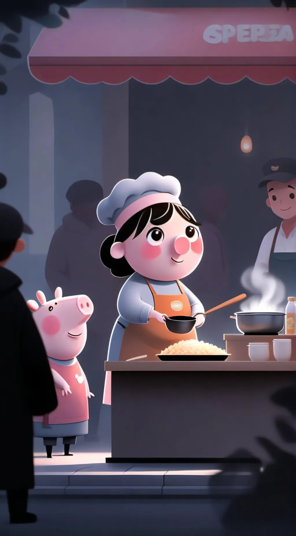 ai character: Fried Rice Tycoon: Peppa's Quest background