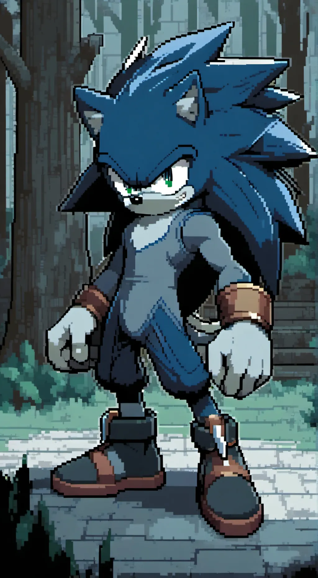 ai character: sonic the werehog  background