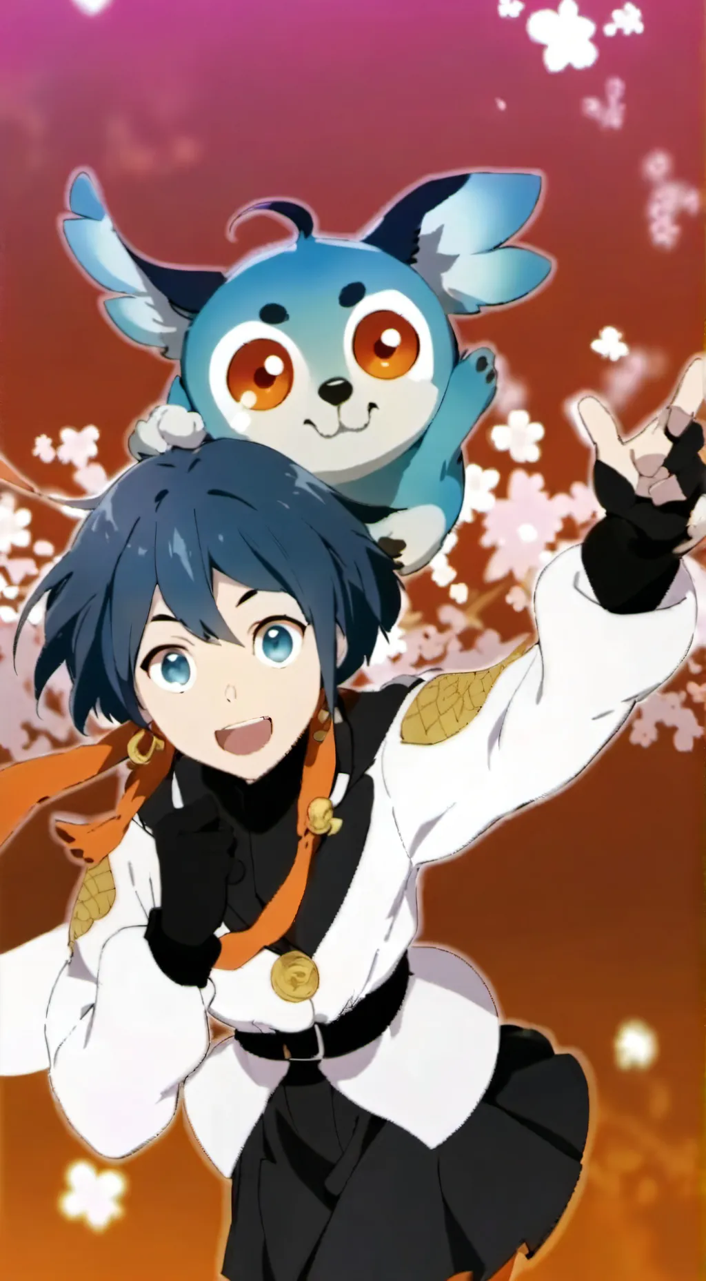 ai character: Doodles background