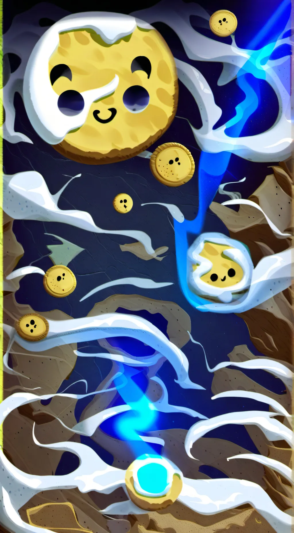 ai character: Shadow milk cookie background