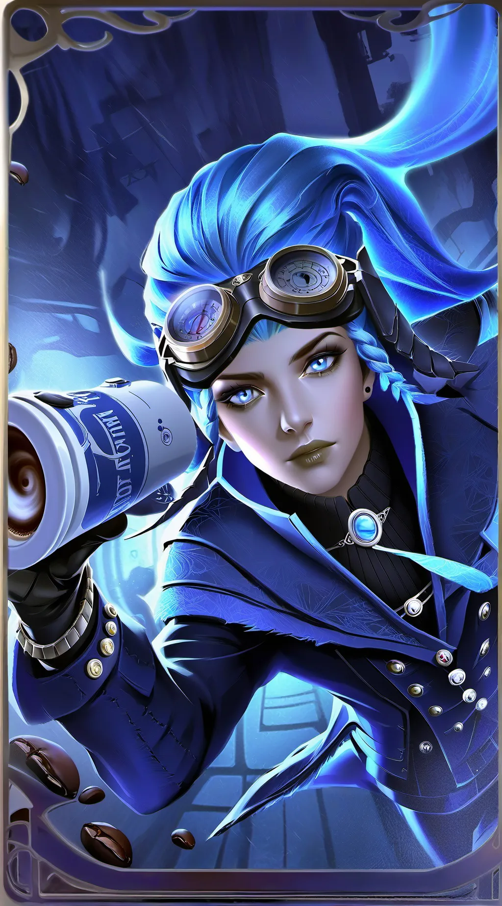 ai character: The Chrono-Coffee  background