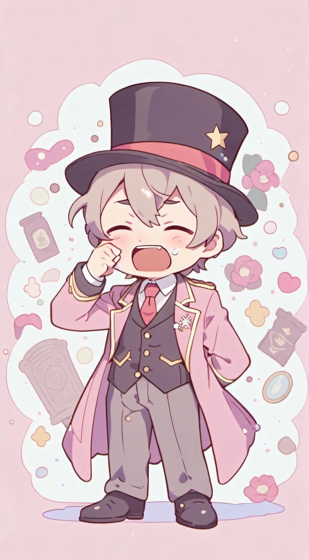 ai character: cry guy  background