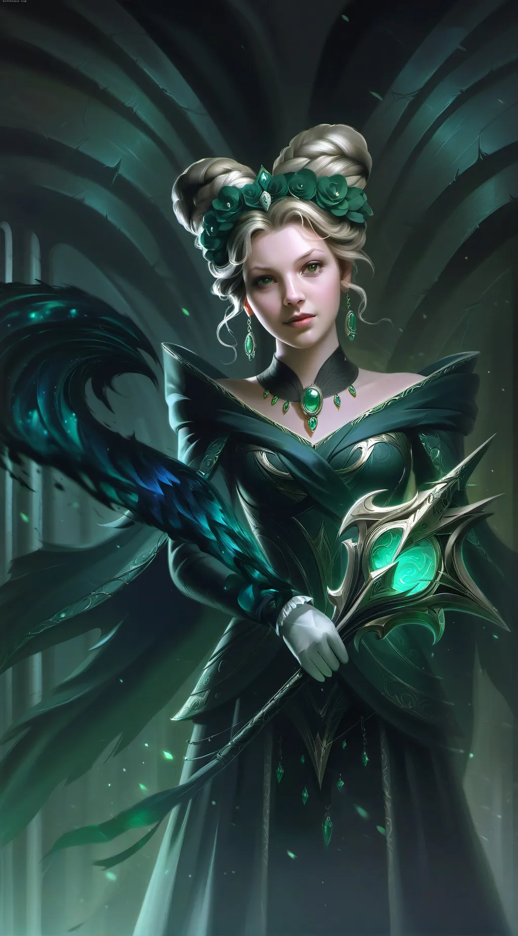 ai character: mha emerald queen  background