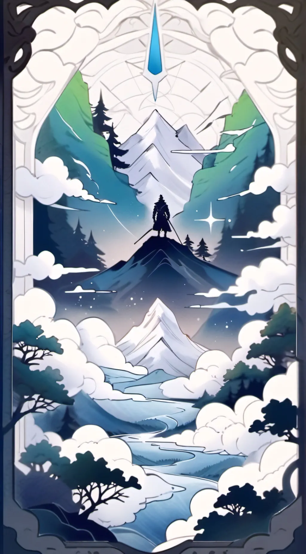 ai character: SUFFERING background