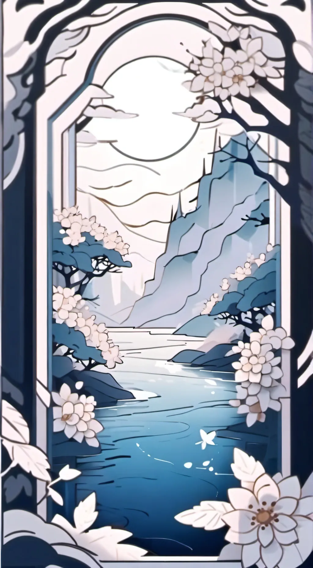 ai character: Kamaboko Christmas background