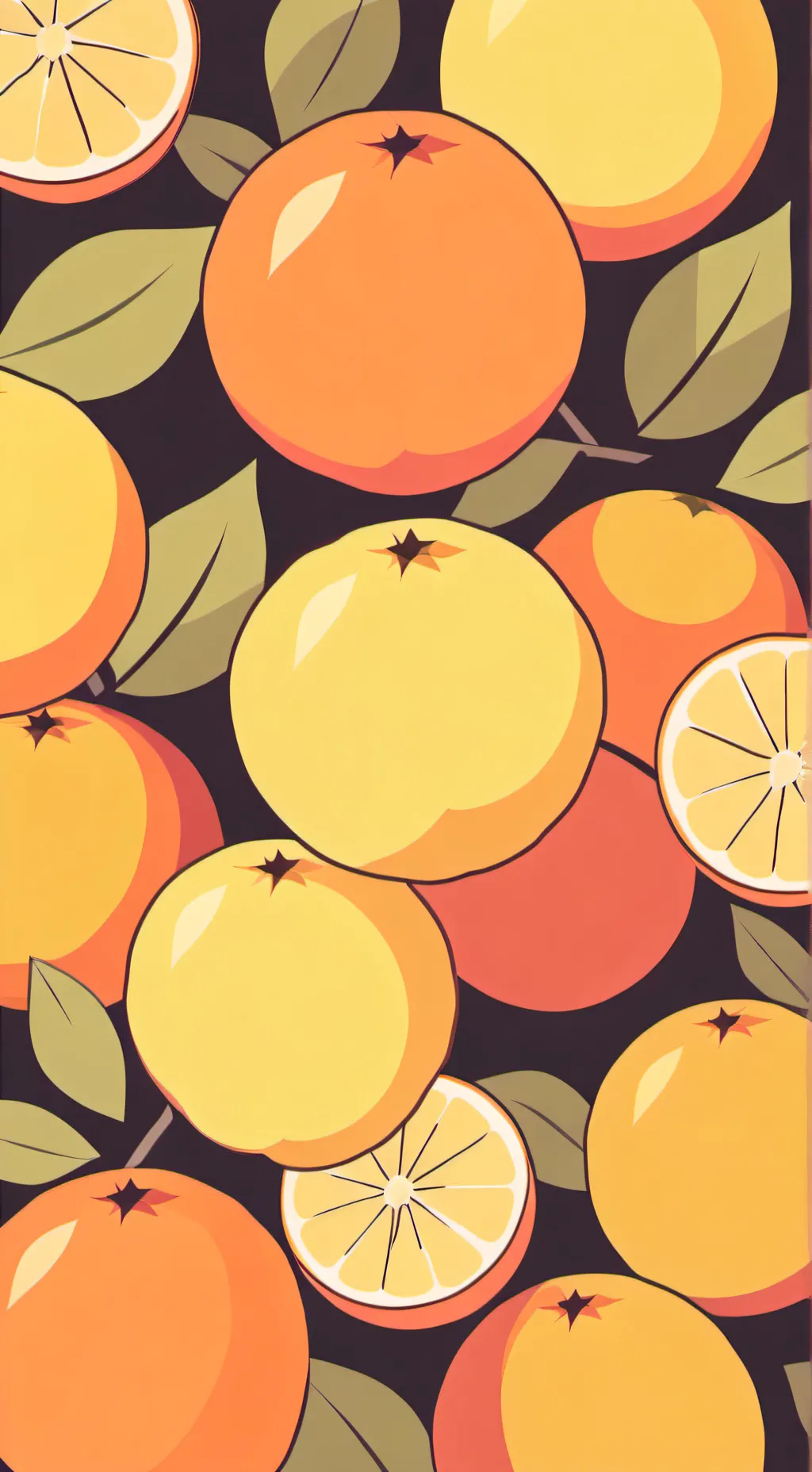 ai character: naranja background