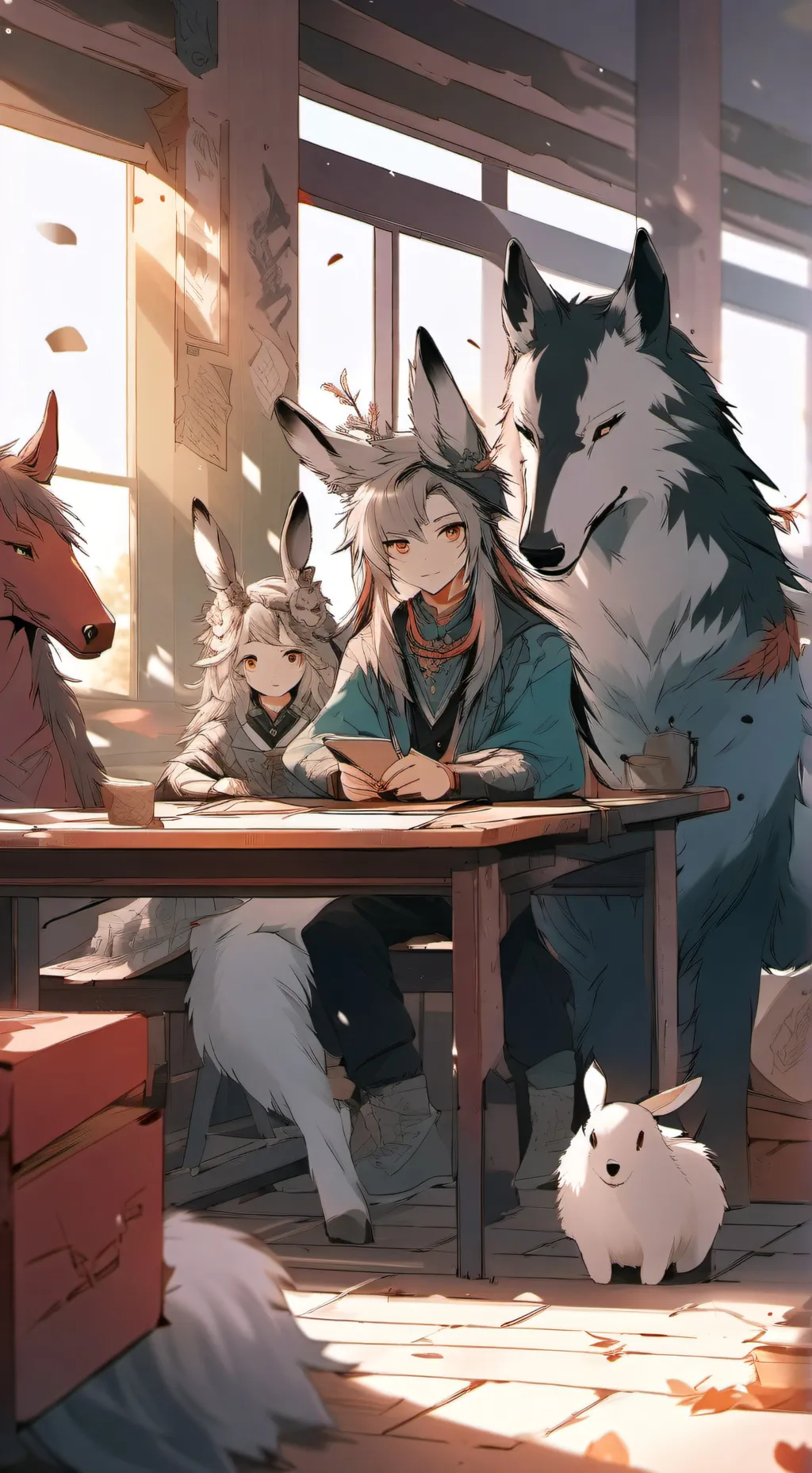 ai character: MHA Animal style! background