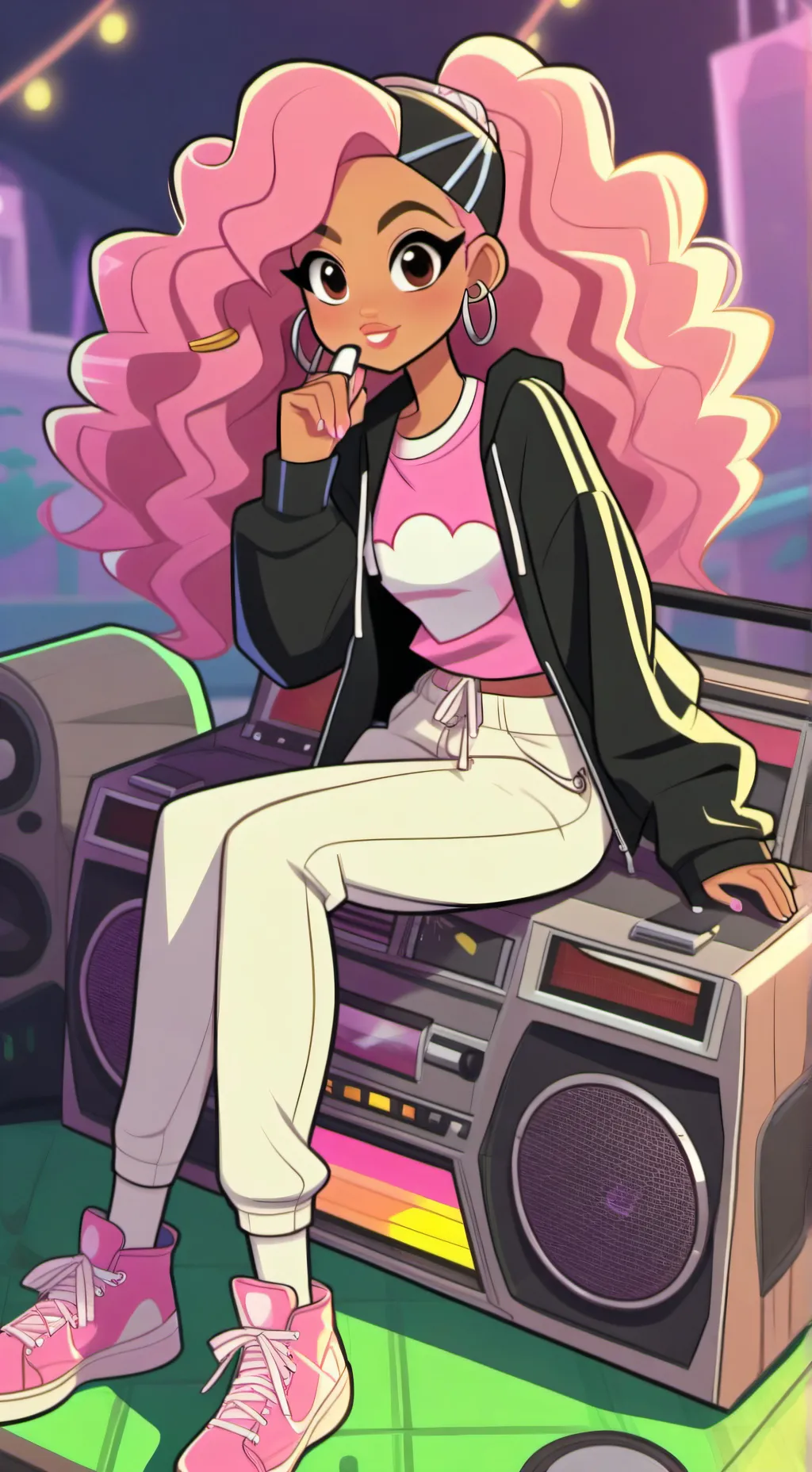 ai character: 1980 Blossom  background