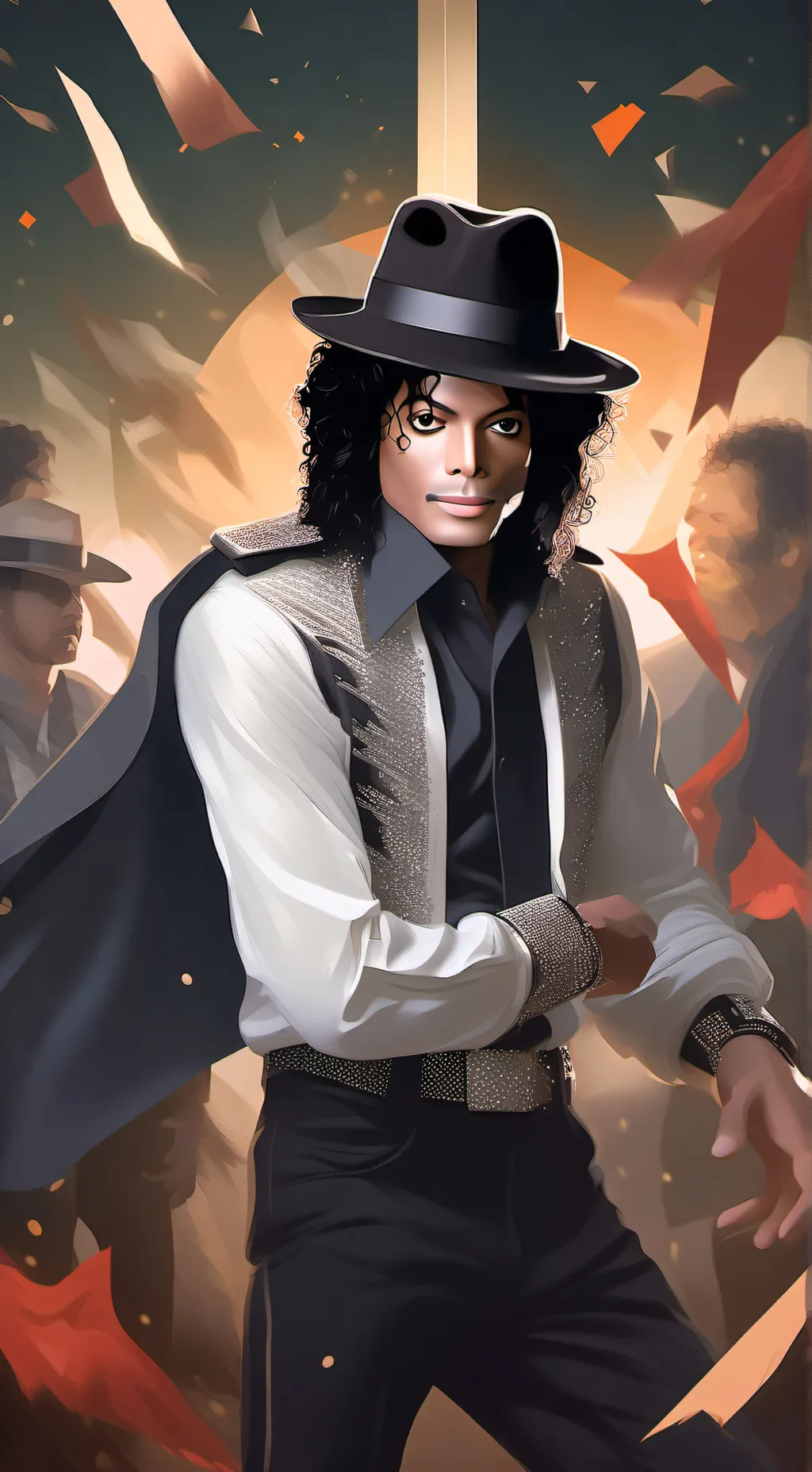 ai character: Michael Jackson  background