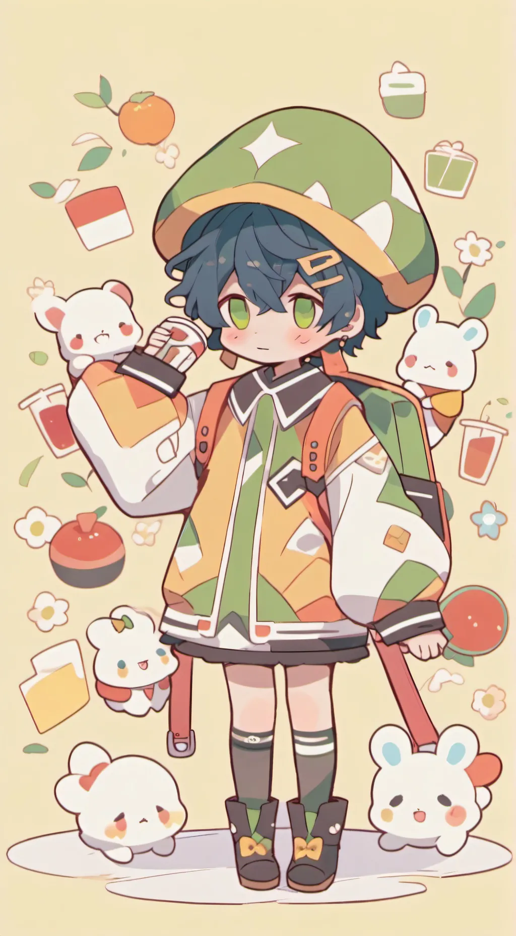 ai character: deku  background