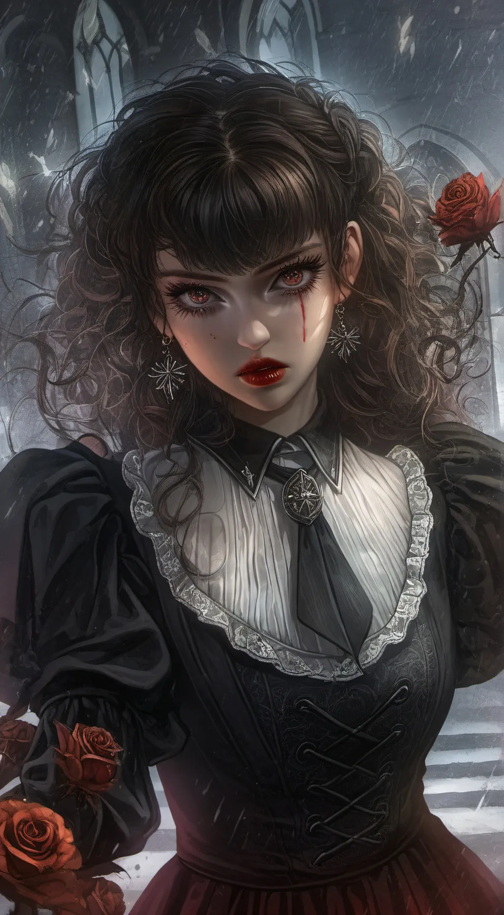 ai character: Claudia yandere  background