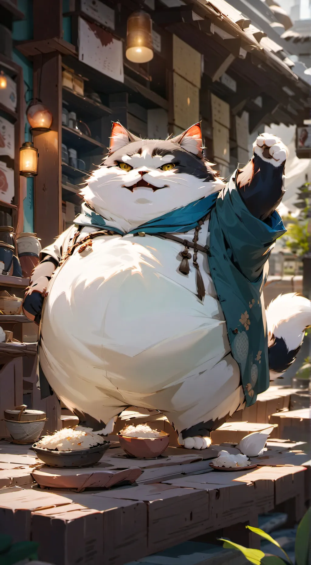 ai character: FAT CAT 8 background