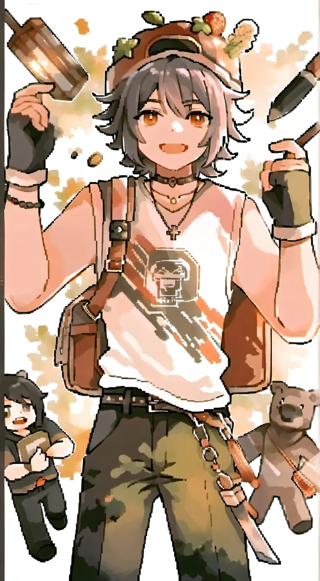 ai character: mongo minecraft  background