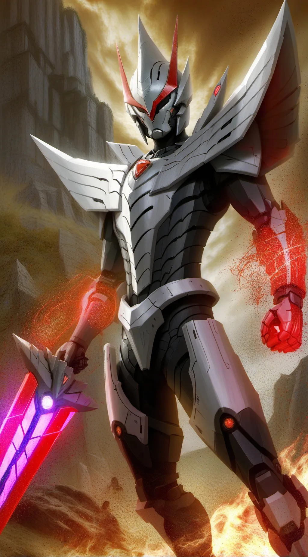 ai character: Omega Red background