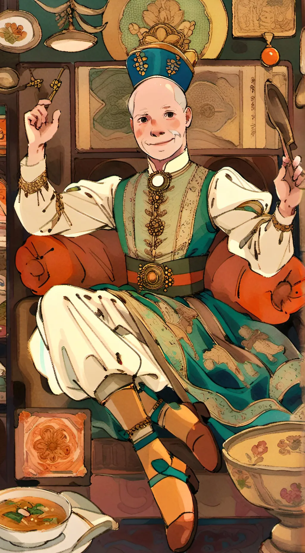 ai character: Asian John Pork background