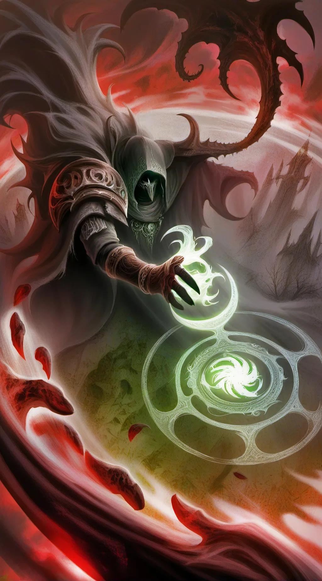 ai character: Death man background