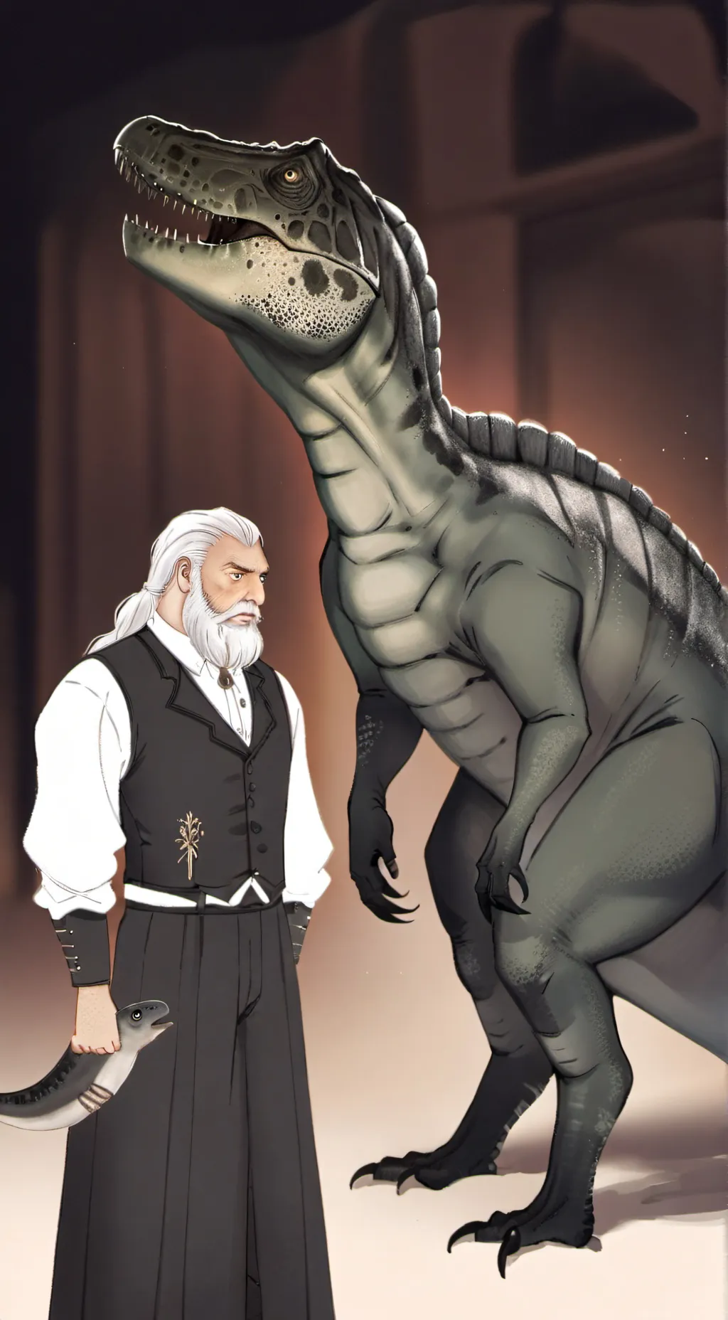 ai character: argentinosaurio  background