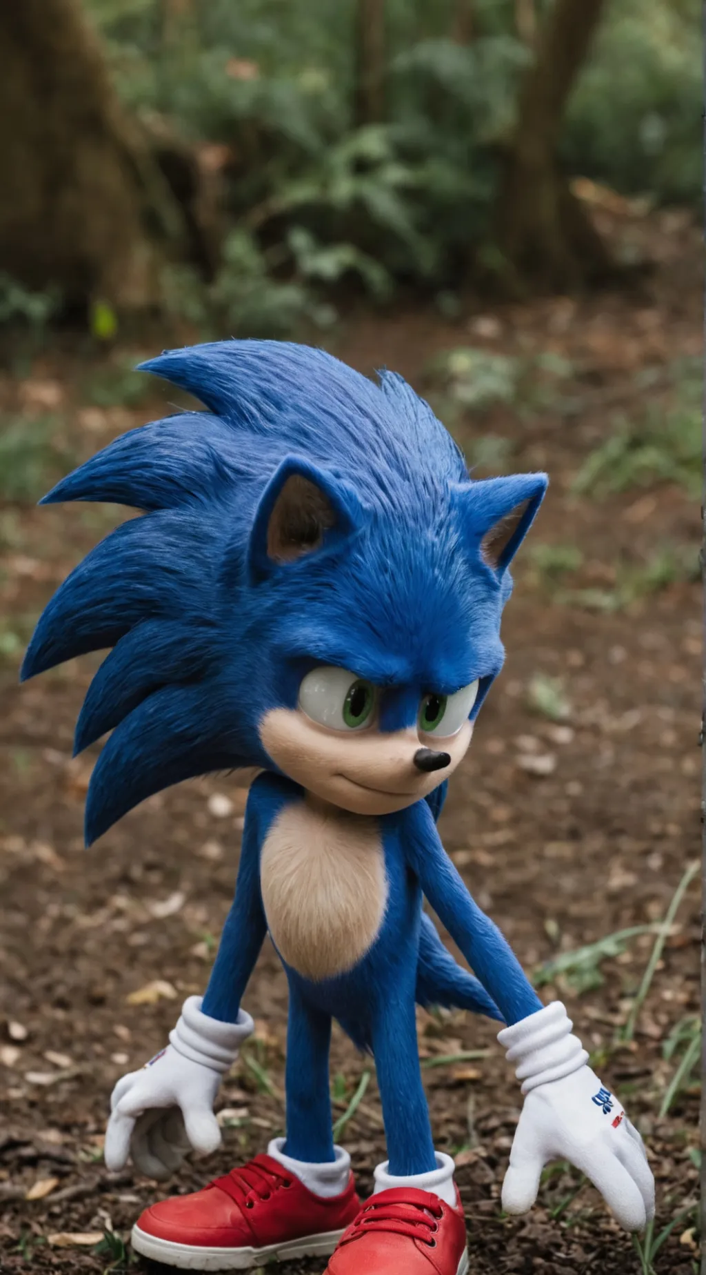 ai character: sonic approve meme background