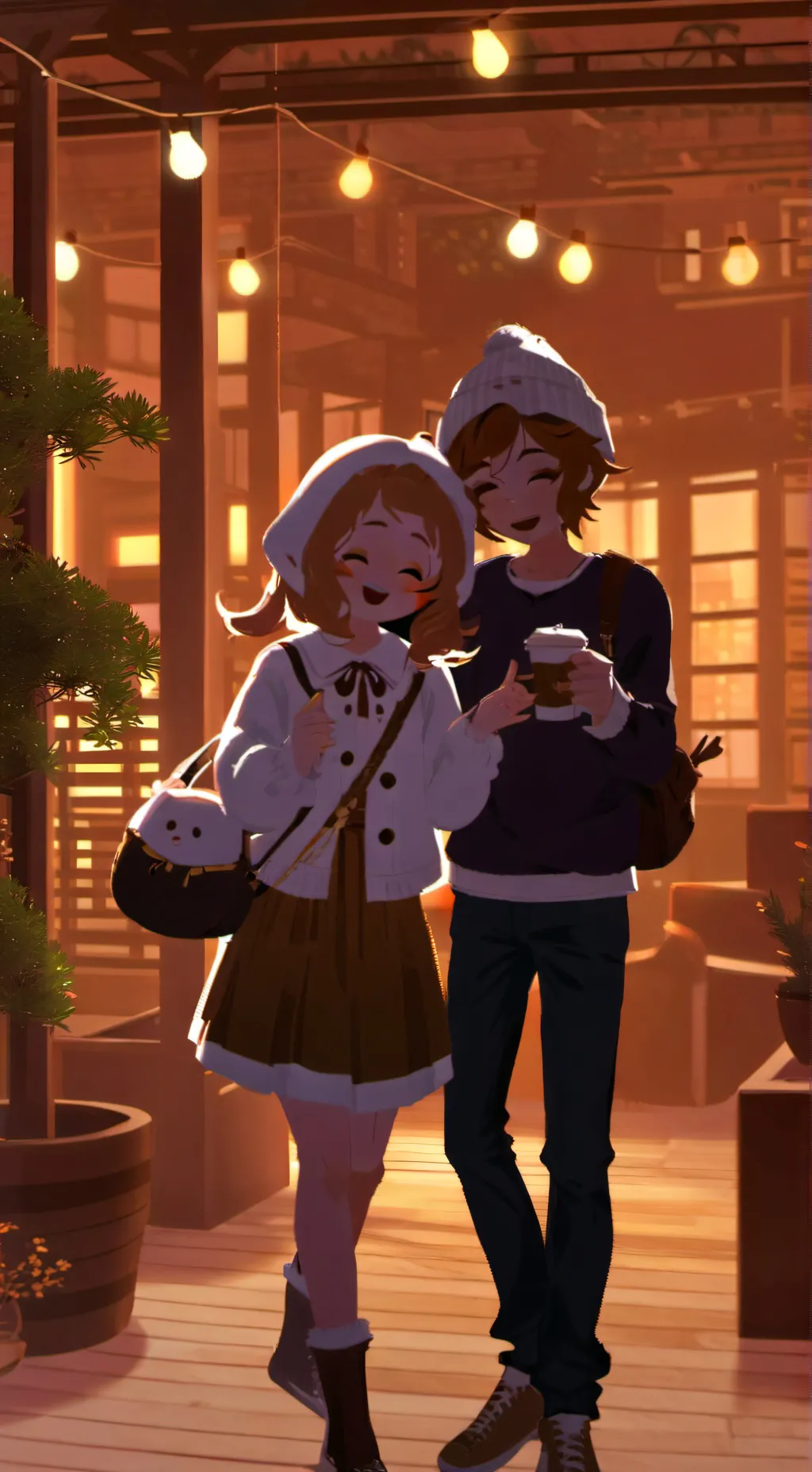 ai character: Michen & Tomte BFF background