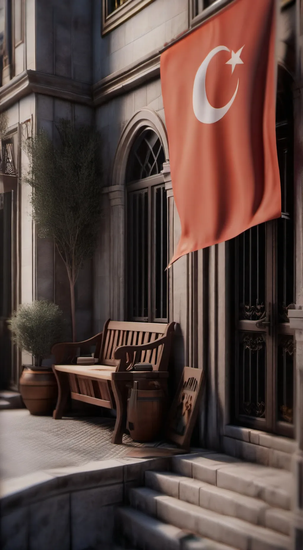 ai character: ch but peaceful! background