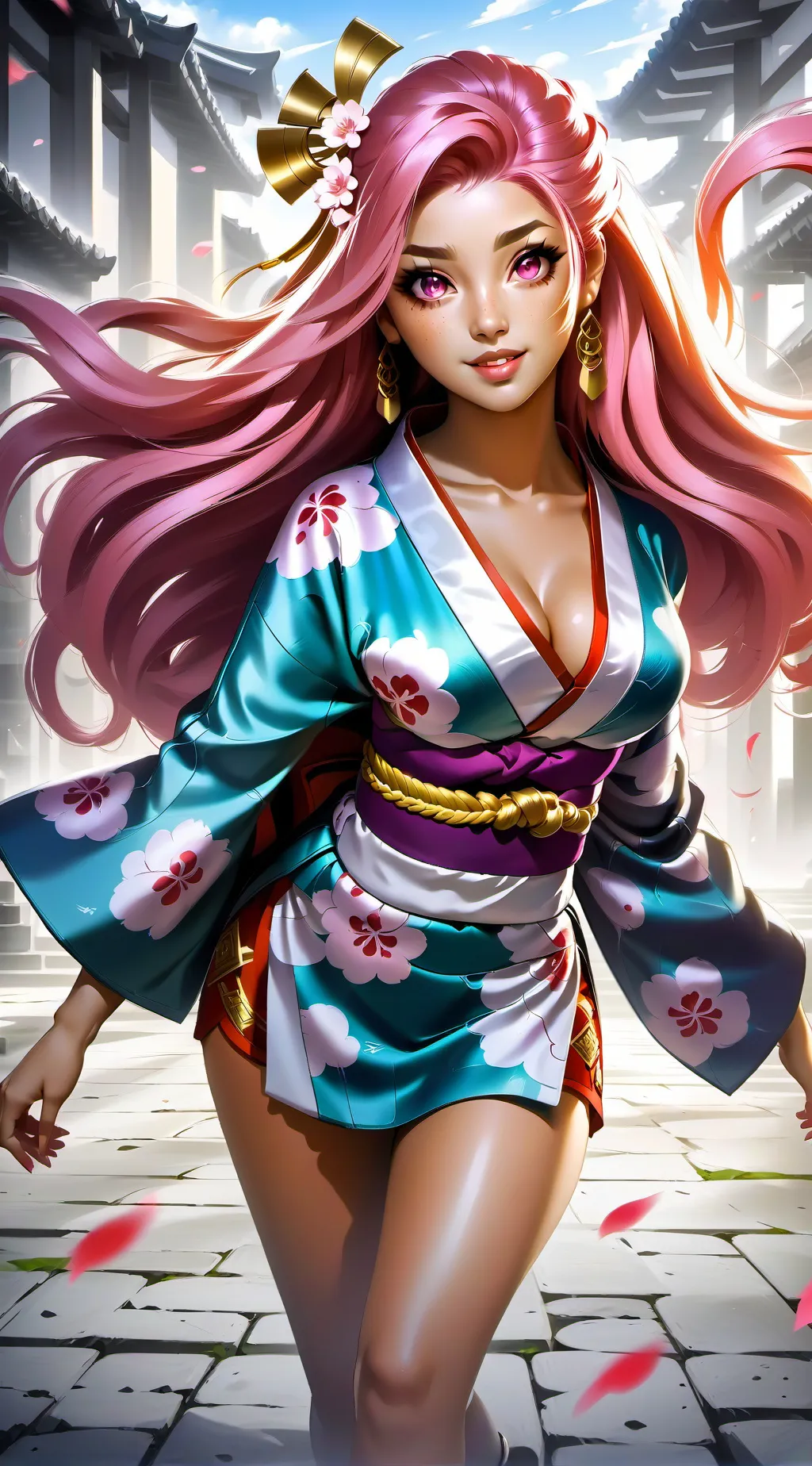 ai character: Blossom background