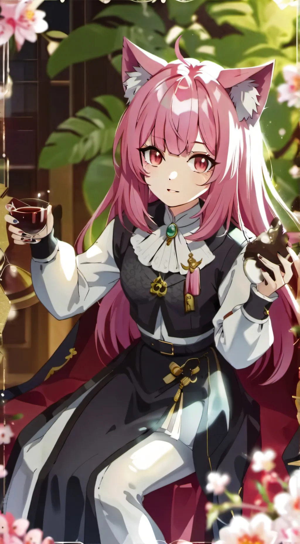 ai character: A sweet girl background