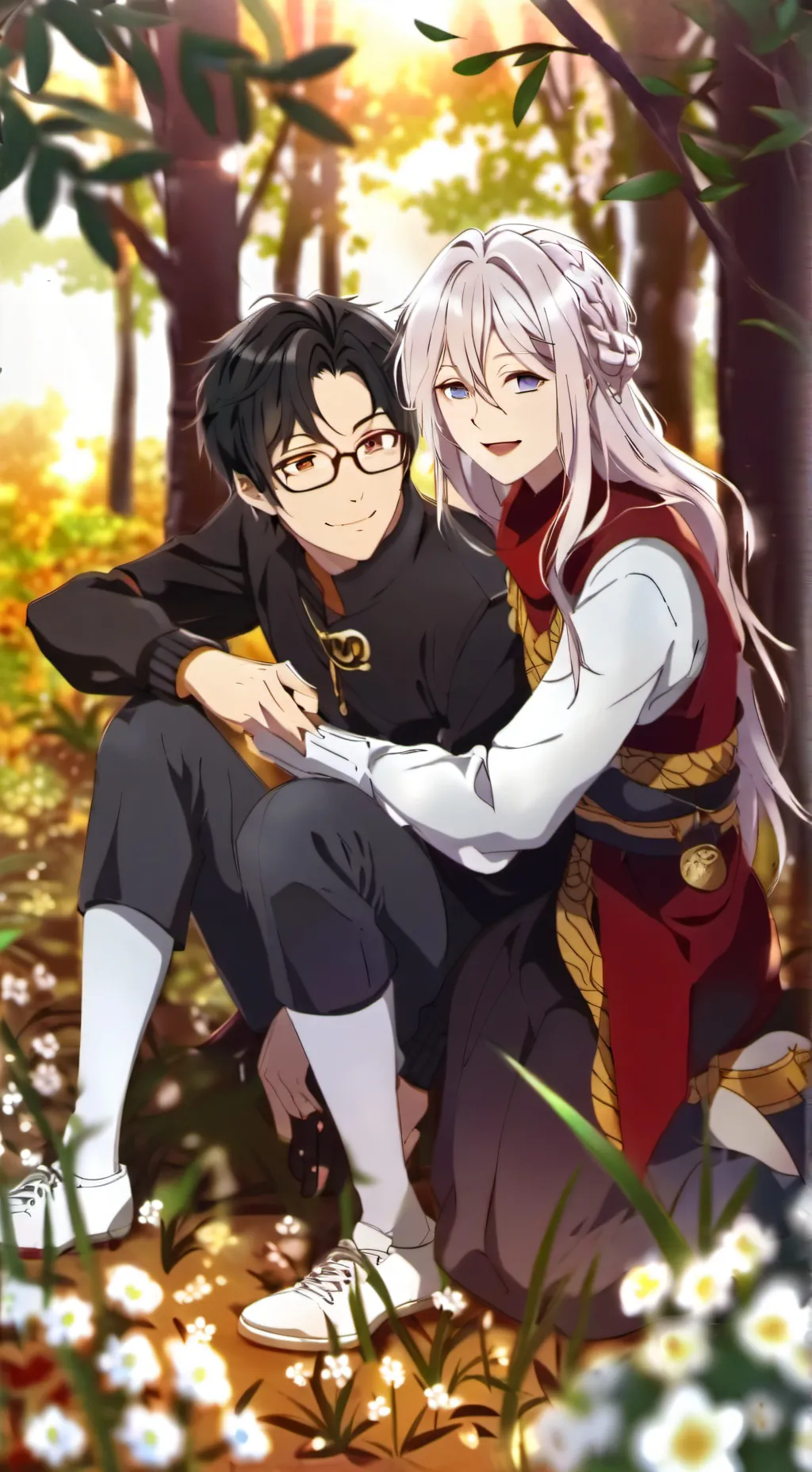 ai character: smiling criters background