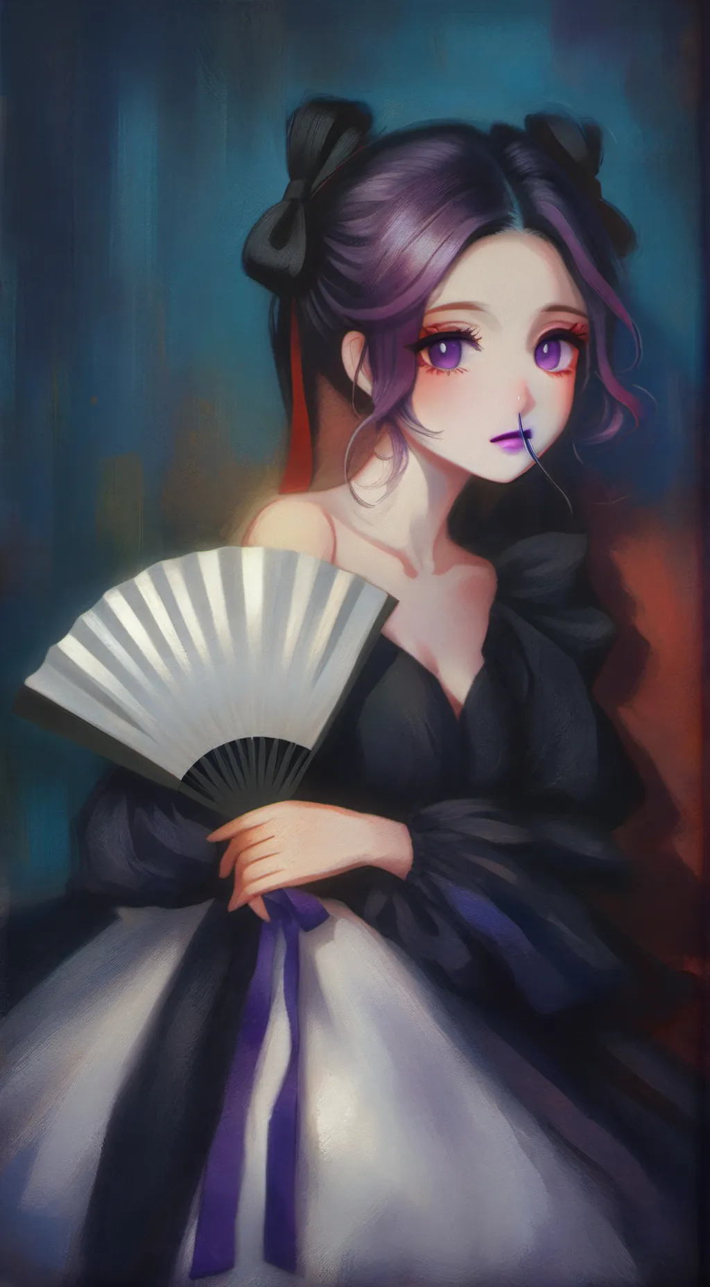 ai character: Ebony  background