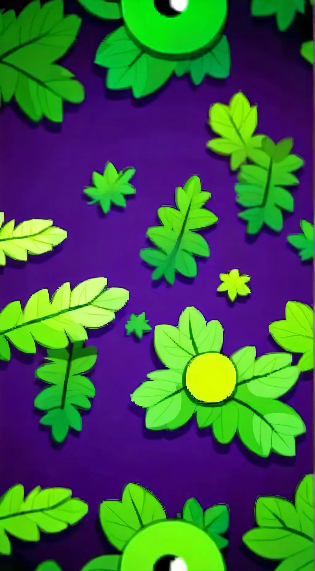 ai character: leafy background