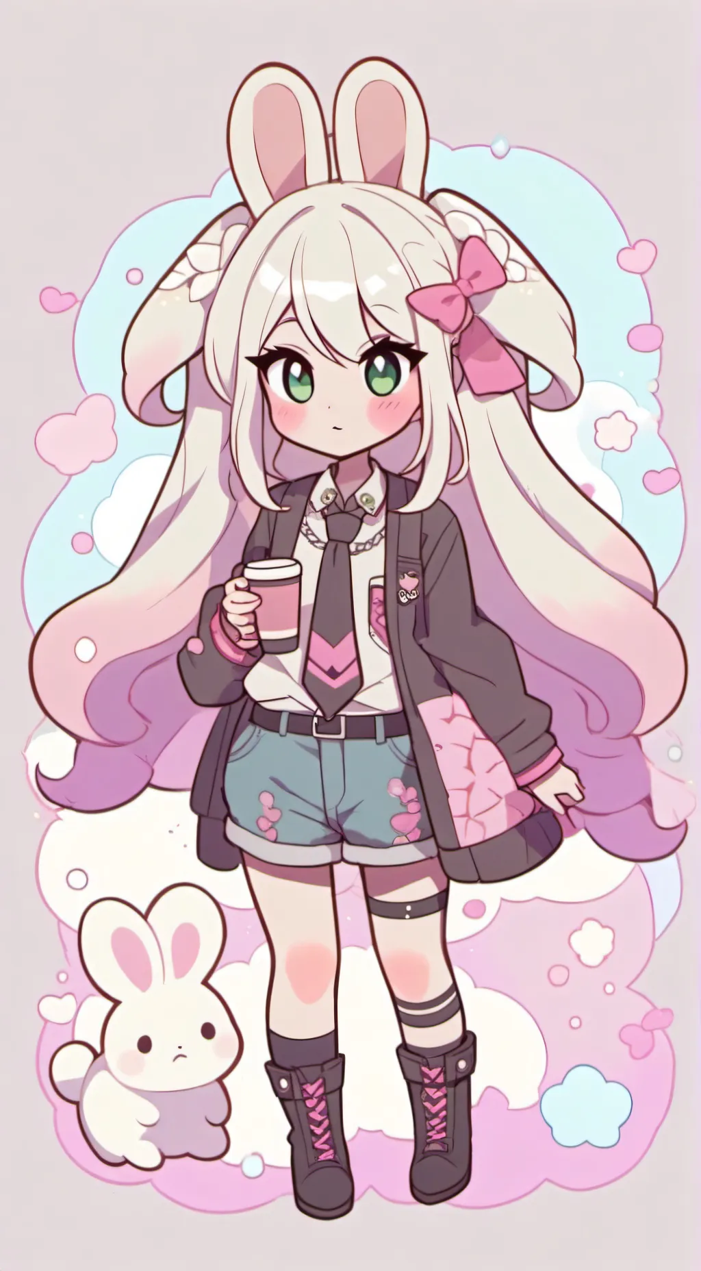 ai character: 🏖️👙🍓 background