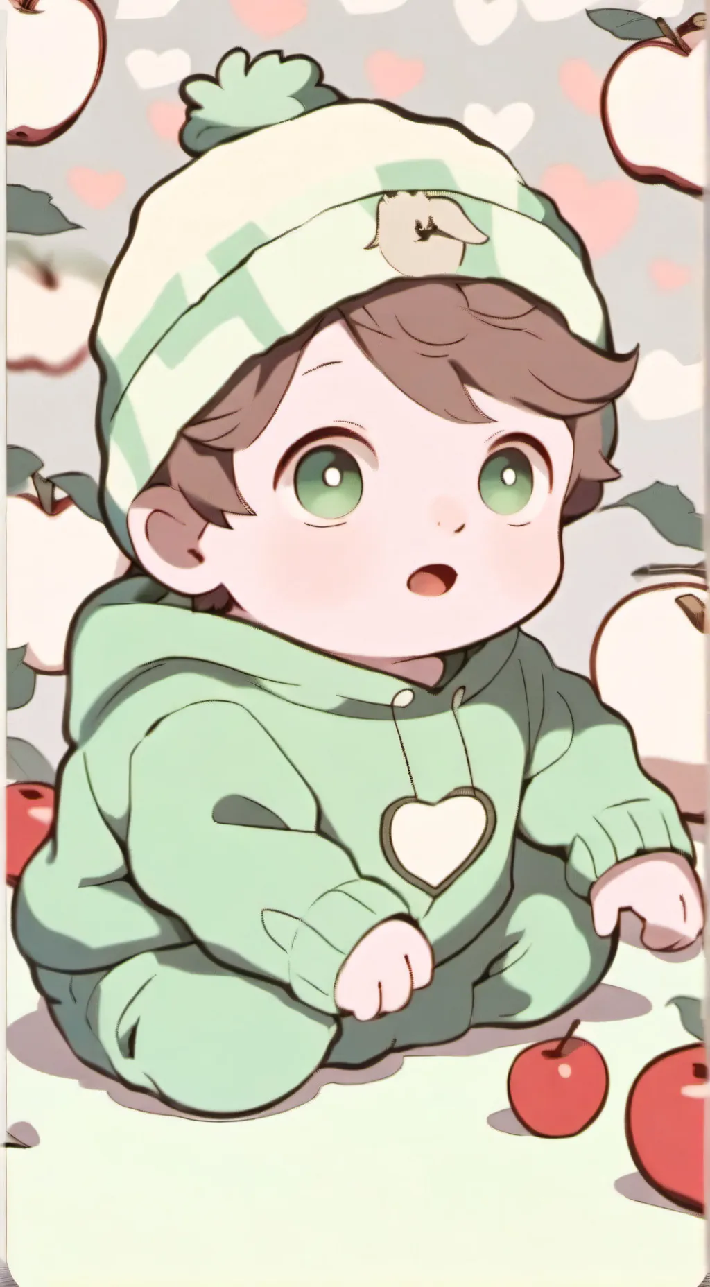 ai character: The apple babies background