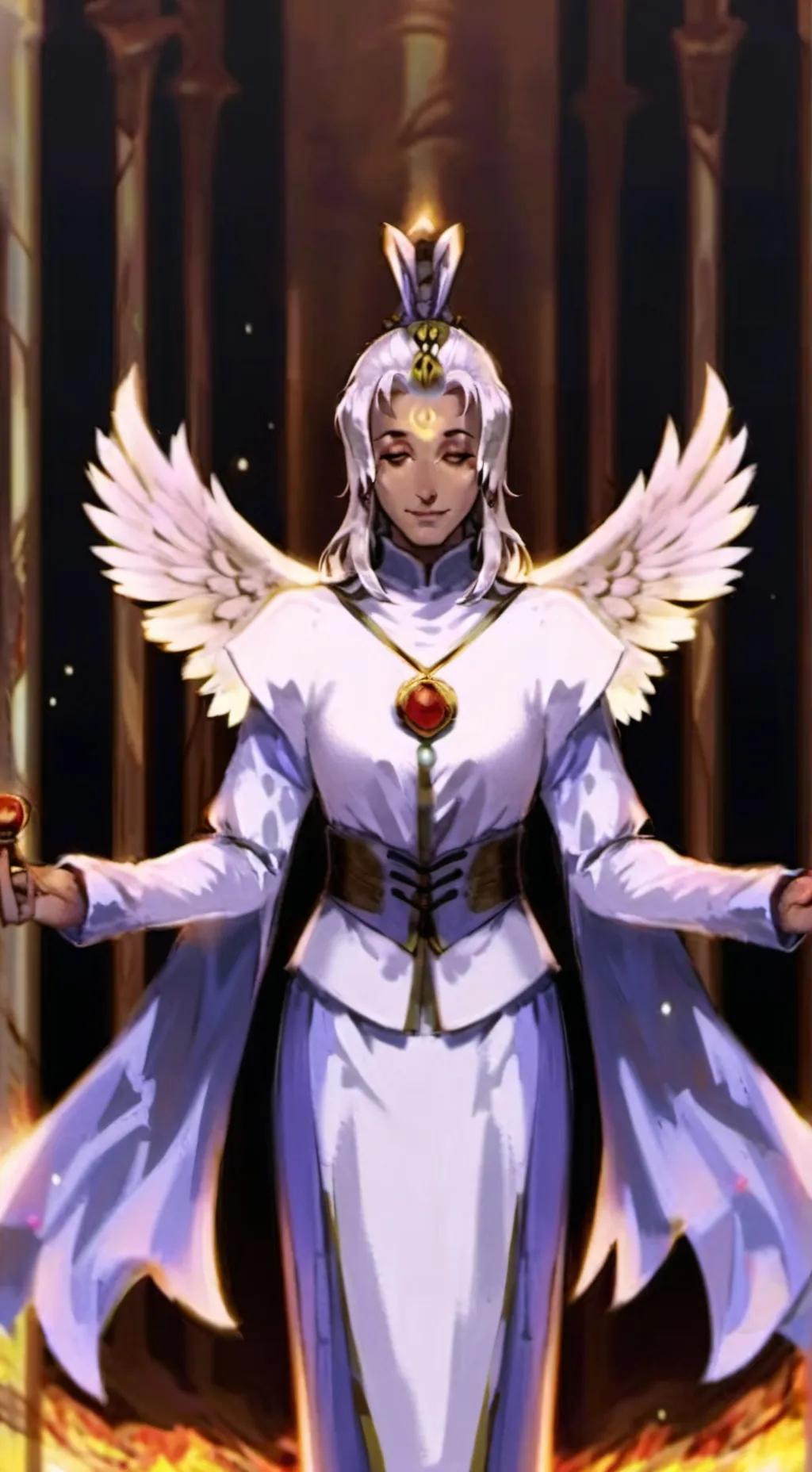 ai character: Uriel 💀 background