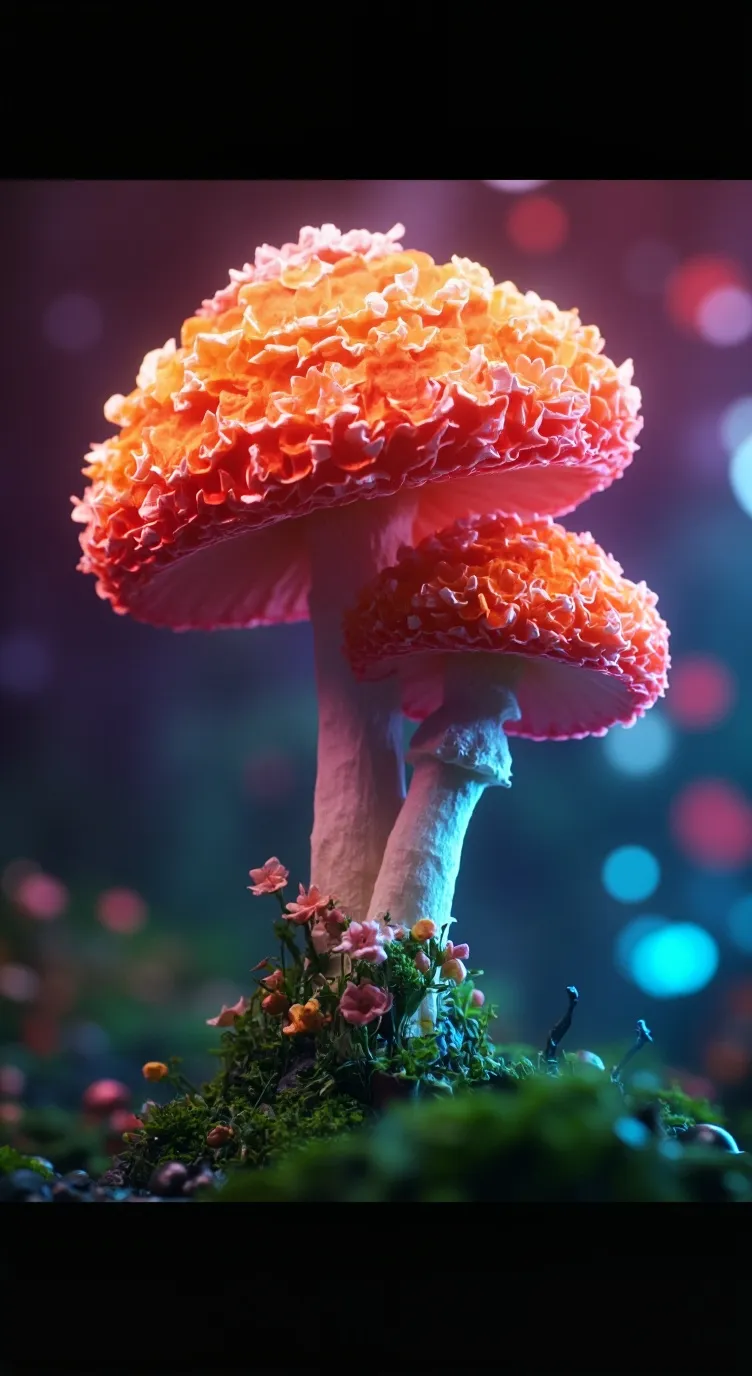 ai character: Sus mushroom background