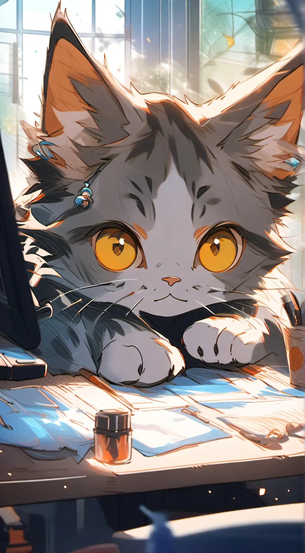 ai character: Flicker background