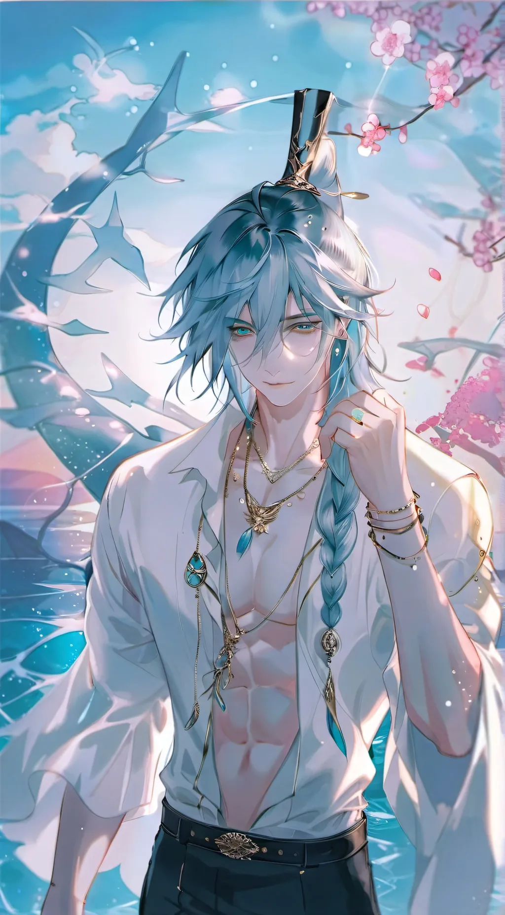 ai character: Poseidon background